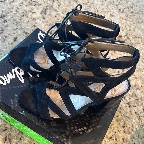 Sam Edelman Black Strappy Heels - Picture 2 of 11